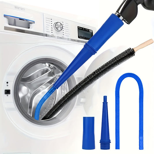Unitc Dryer Vent Cleaner Kit and Dryer Lint Brush Vacuum Hose Attachment Brush Lint Remover Power Washer and Dryer Vent Vacuum Hose Replacement Parts(Blue)