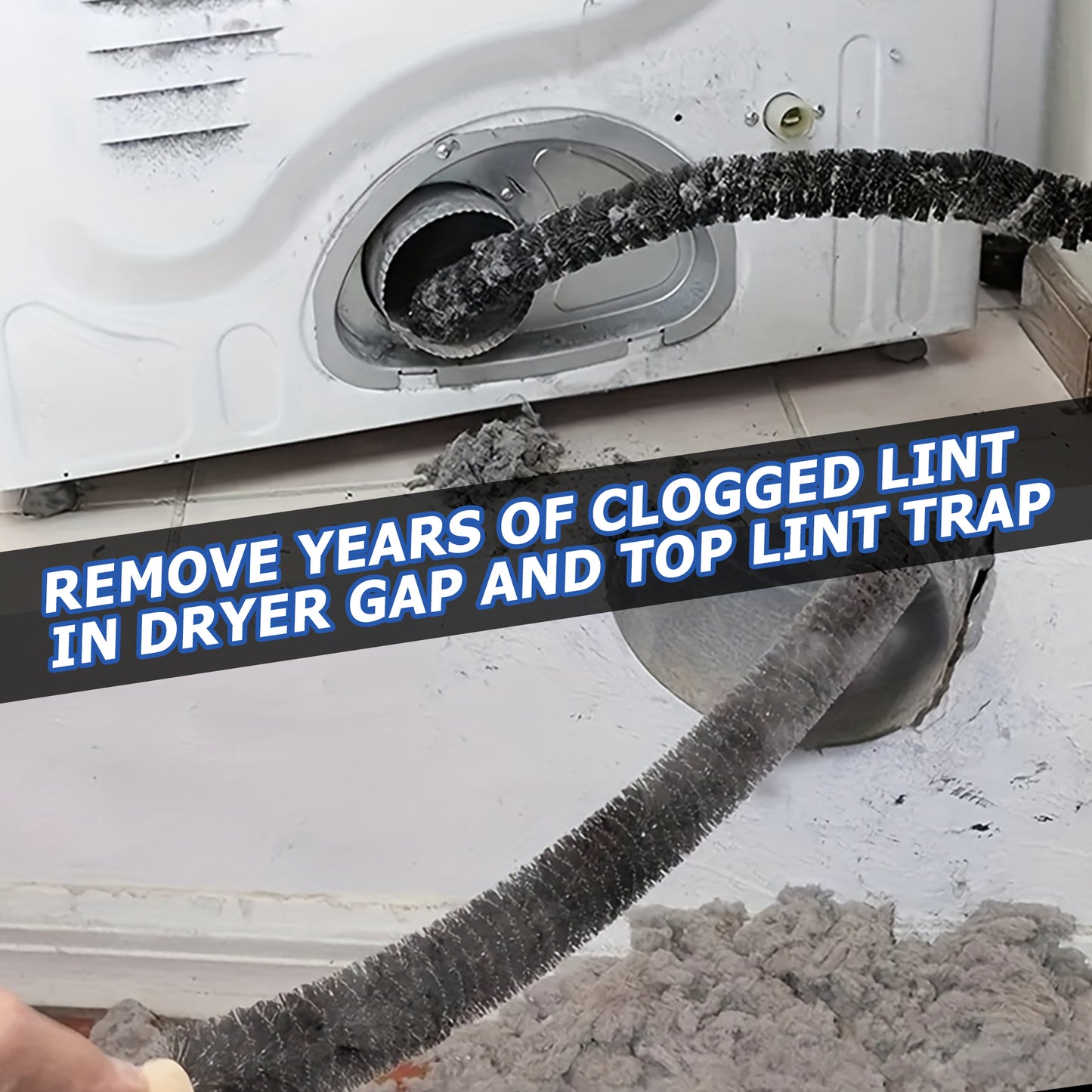Unitc Dryer Vent Cleaner Kit and Dryer Lint Brush Vacuum Hose Attachment Brush Lint Remover Power Washer and Dryer Vent Vacuum Hose Replacement Parts(Blue)